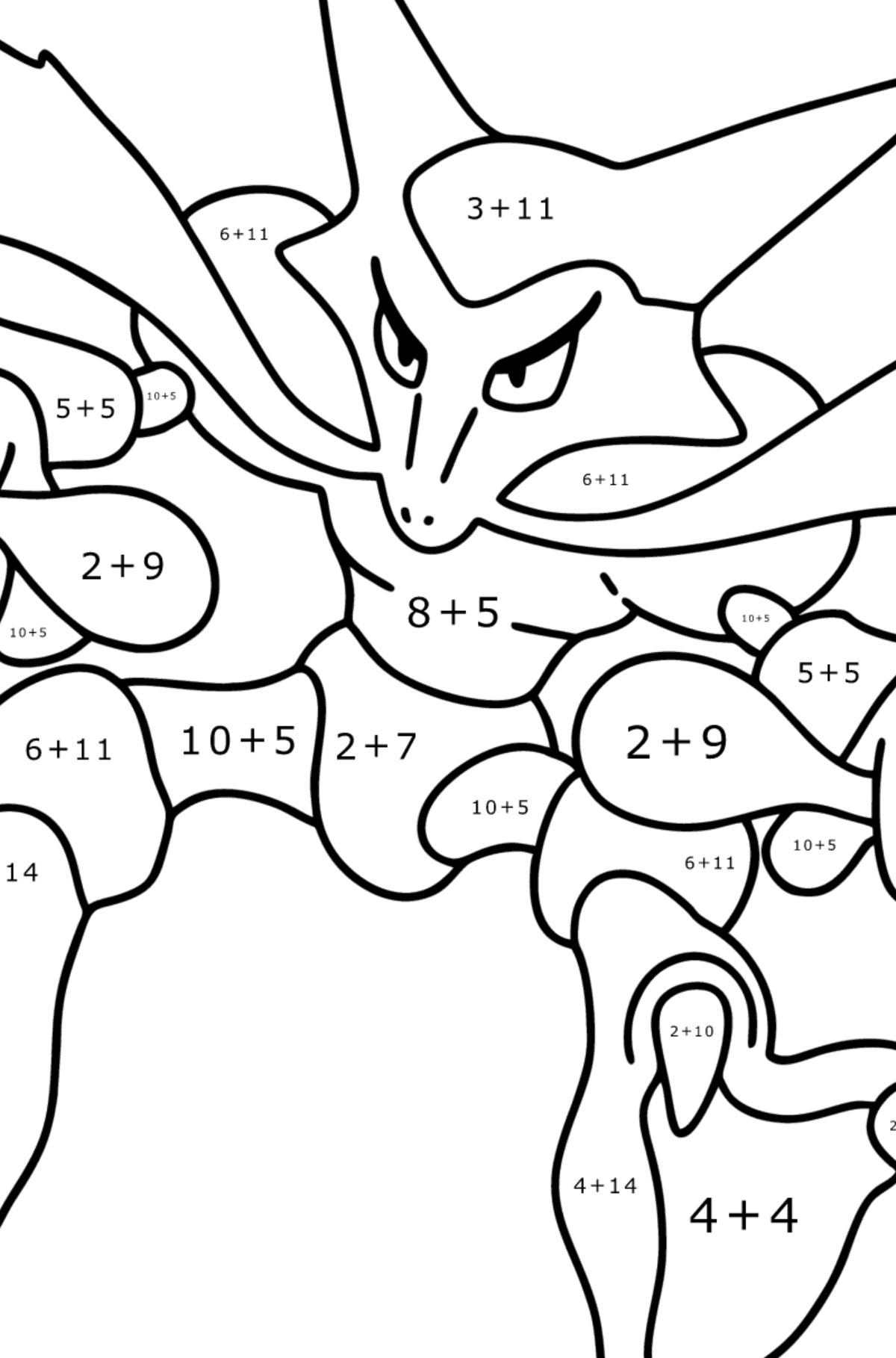 Pokemon Math Coloring Pages