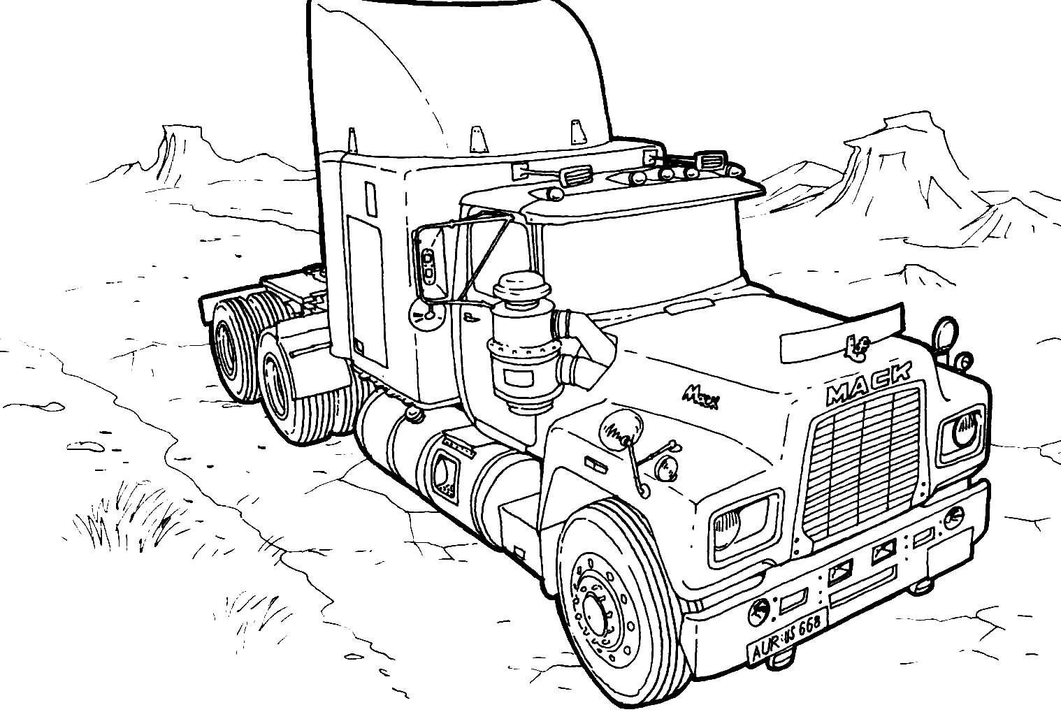 Coloring Page Tractor MASK