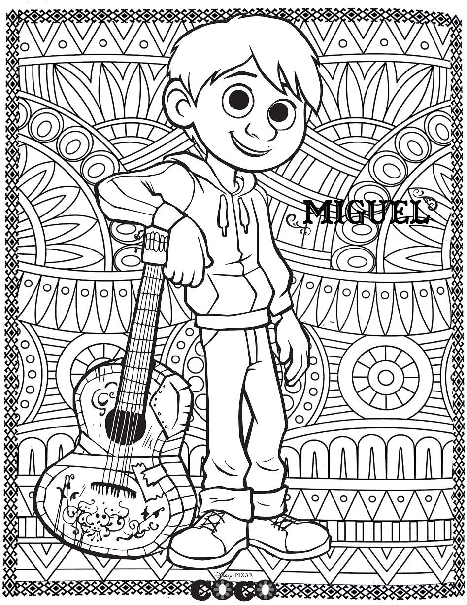 Coloring Pages Coco Coloring Pages Coco Movie Coloring Mandala