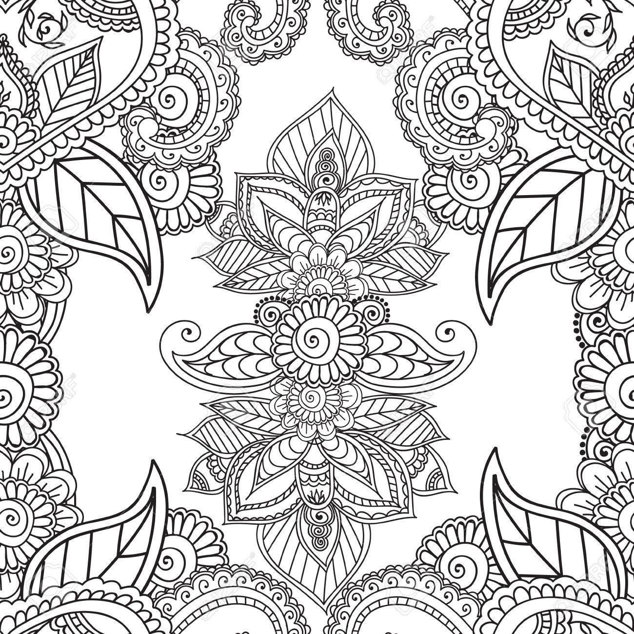 Henna Designs Coloring Pages