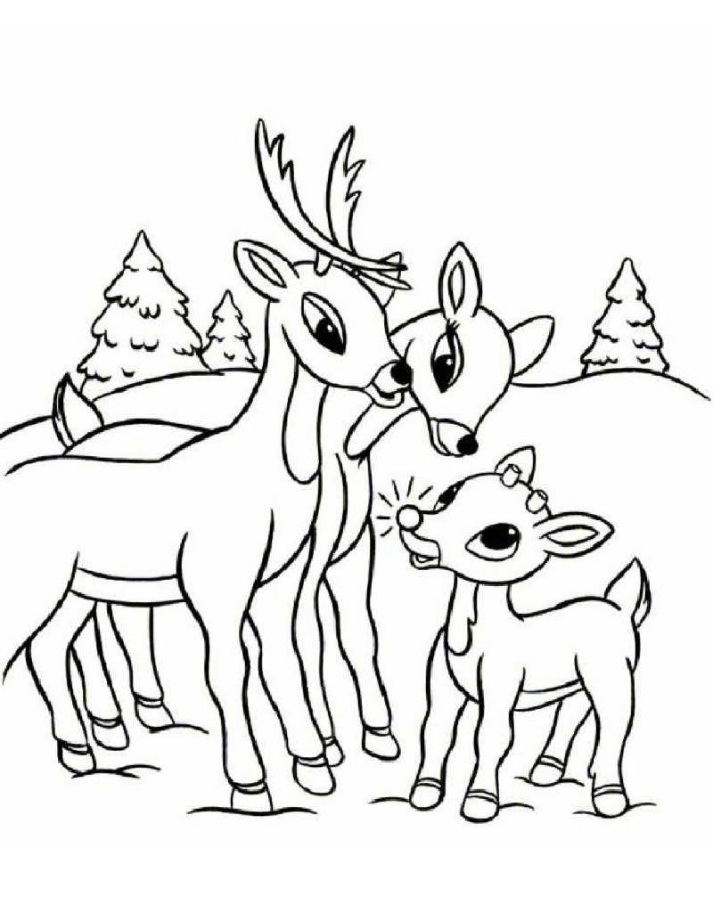 Coloring Pages Free Printable Reindeer Coloring Pages For Kids Rudolph Christmas Sheets Deer
