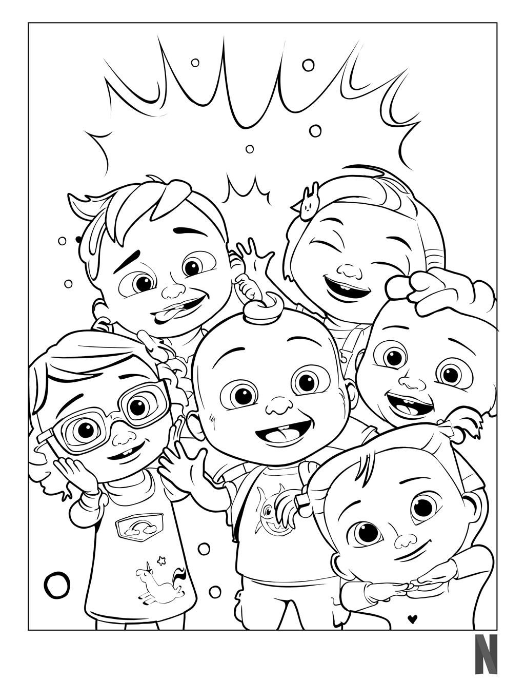 Coloring Pages Learning Is Fun COCOMELON COLORING AND ACTIVITY BOOK Bluey Colouring Book