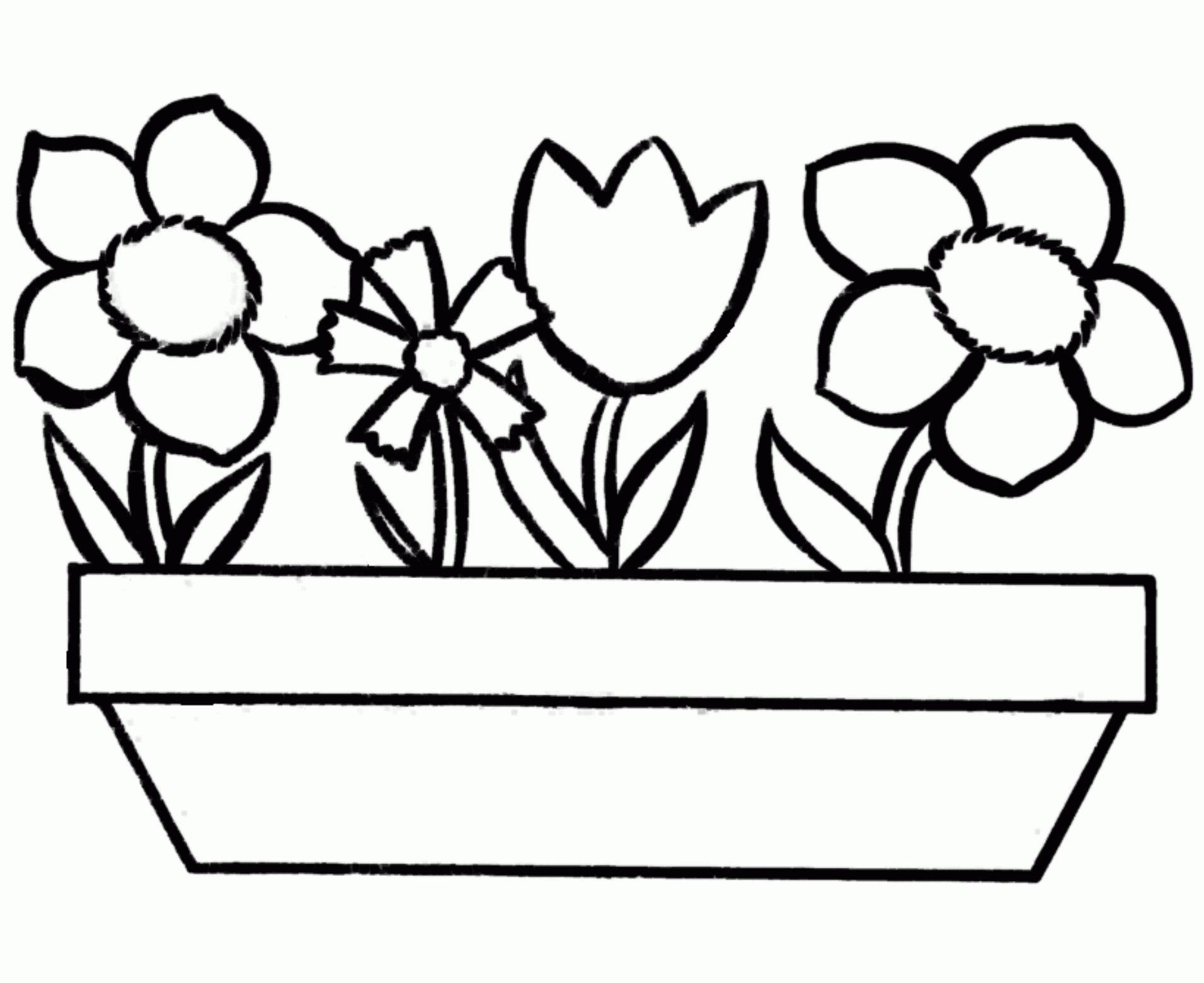 Coloring Pages Marvelous Spring Flower Coloring Pages Flowers For Kids