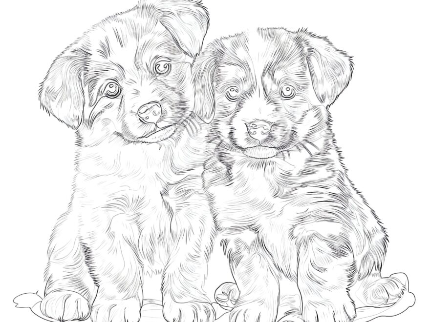 Coloring Pages Of Realistic Puppies Coloring Pages Mimi Panda
