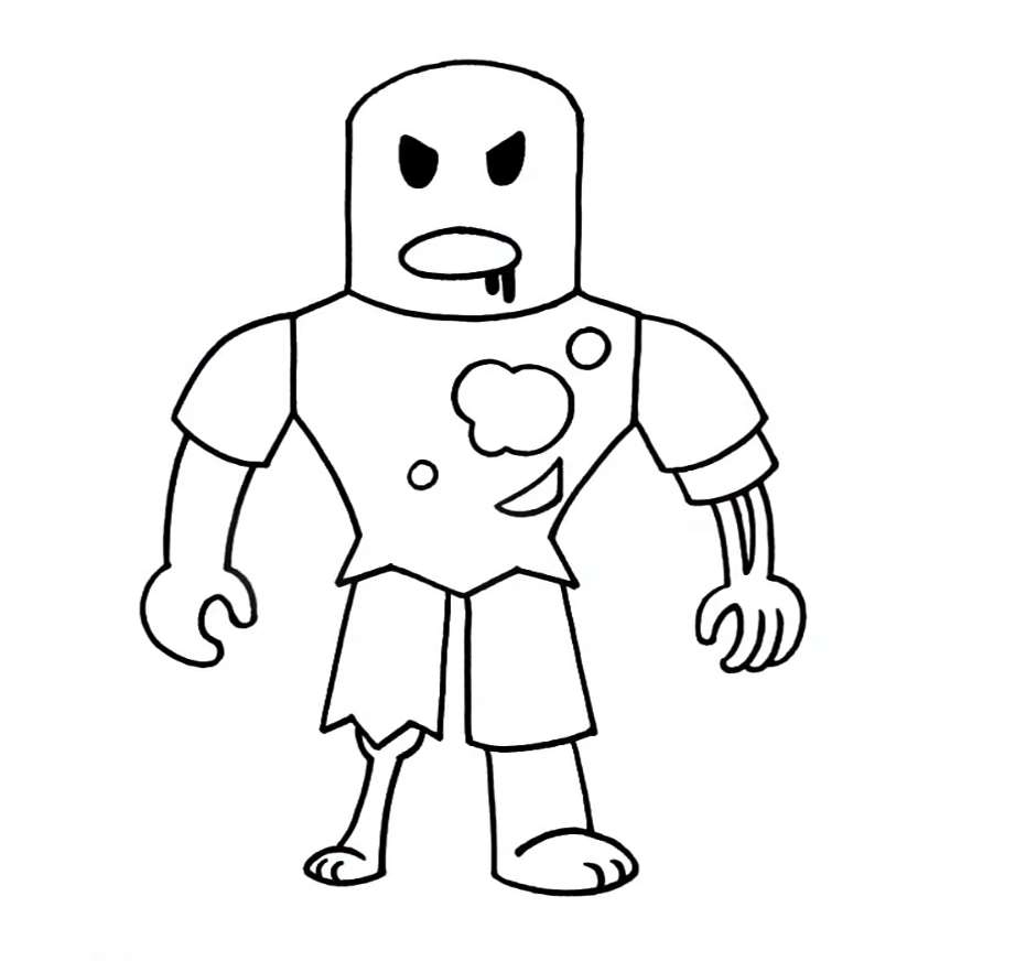 Coloring Pages Roblox Zombies Print Free