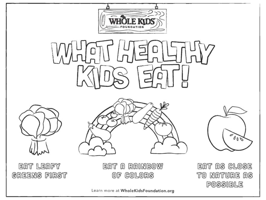 Coloring Sheet Healthy Eating Princples