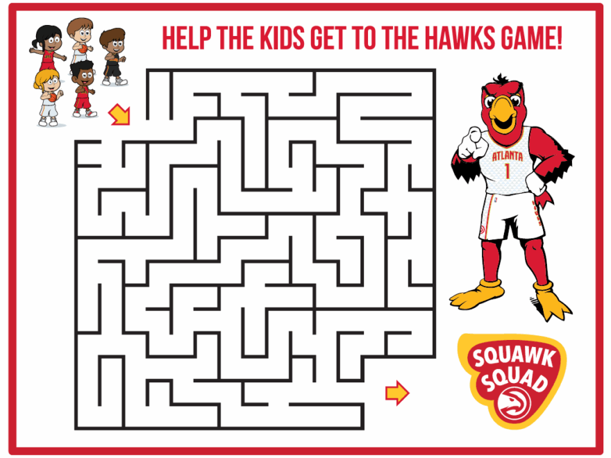 Coloring Sheets And Other Activities Atlanta Hawks Basketball Academy