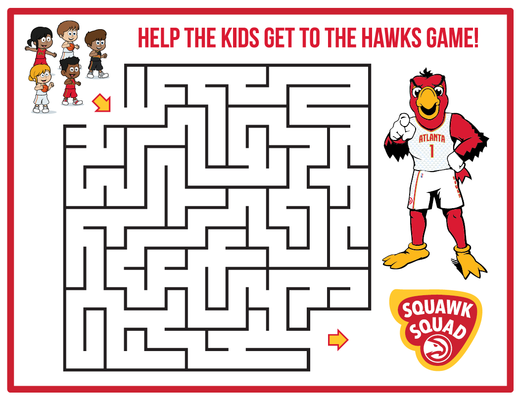 Coloring Sheets And Other Activities Atlanta Hawks Basketball Academy