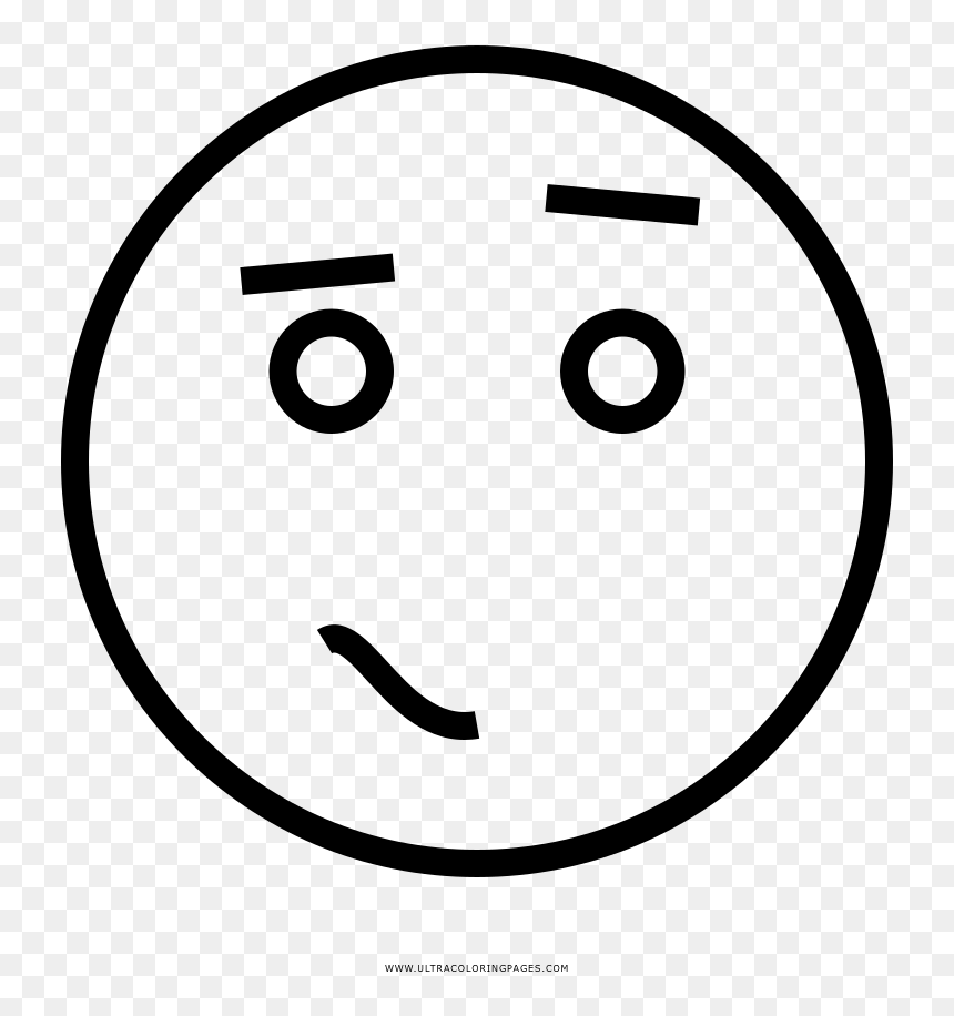 Confused Coloring Page Smiley Smiley HD Png Download Vhv