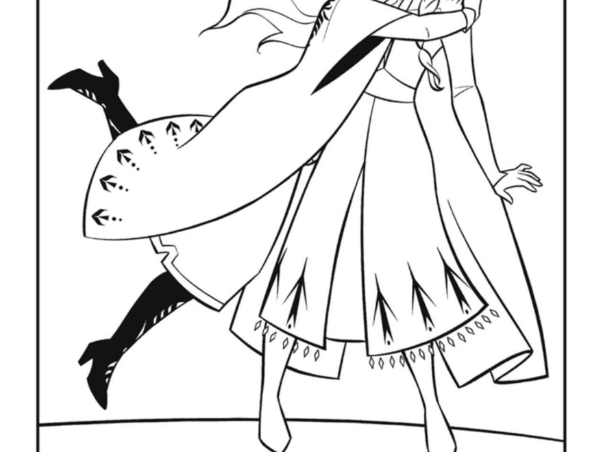 Crayola Canada Anna And Elsa From Disney Frozen 2 Hugging Colouring