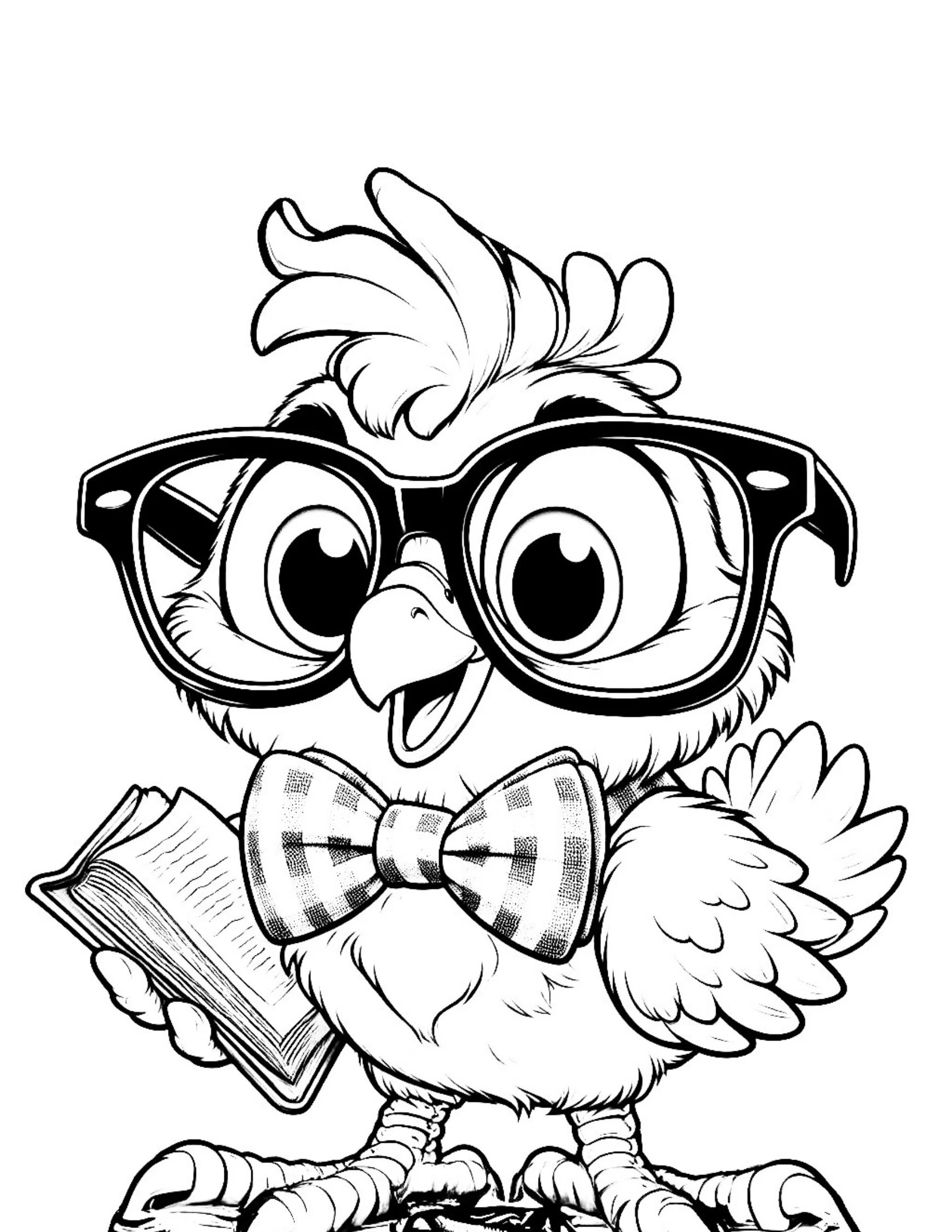 Crazy Owl Coloring Pages