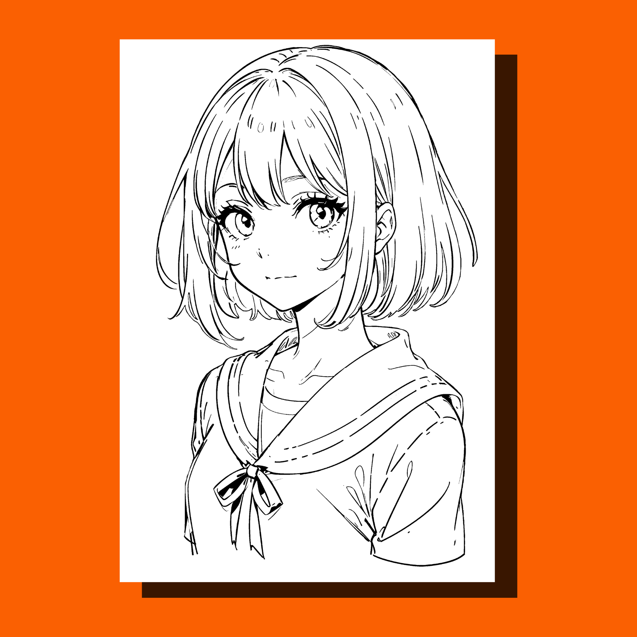 Cute Anime Girl Coloring Sheet Made By Teachers