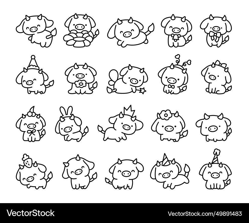 Cute Baby Cow Coloring Pages