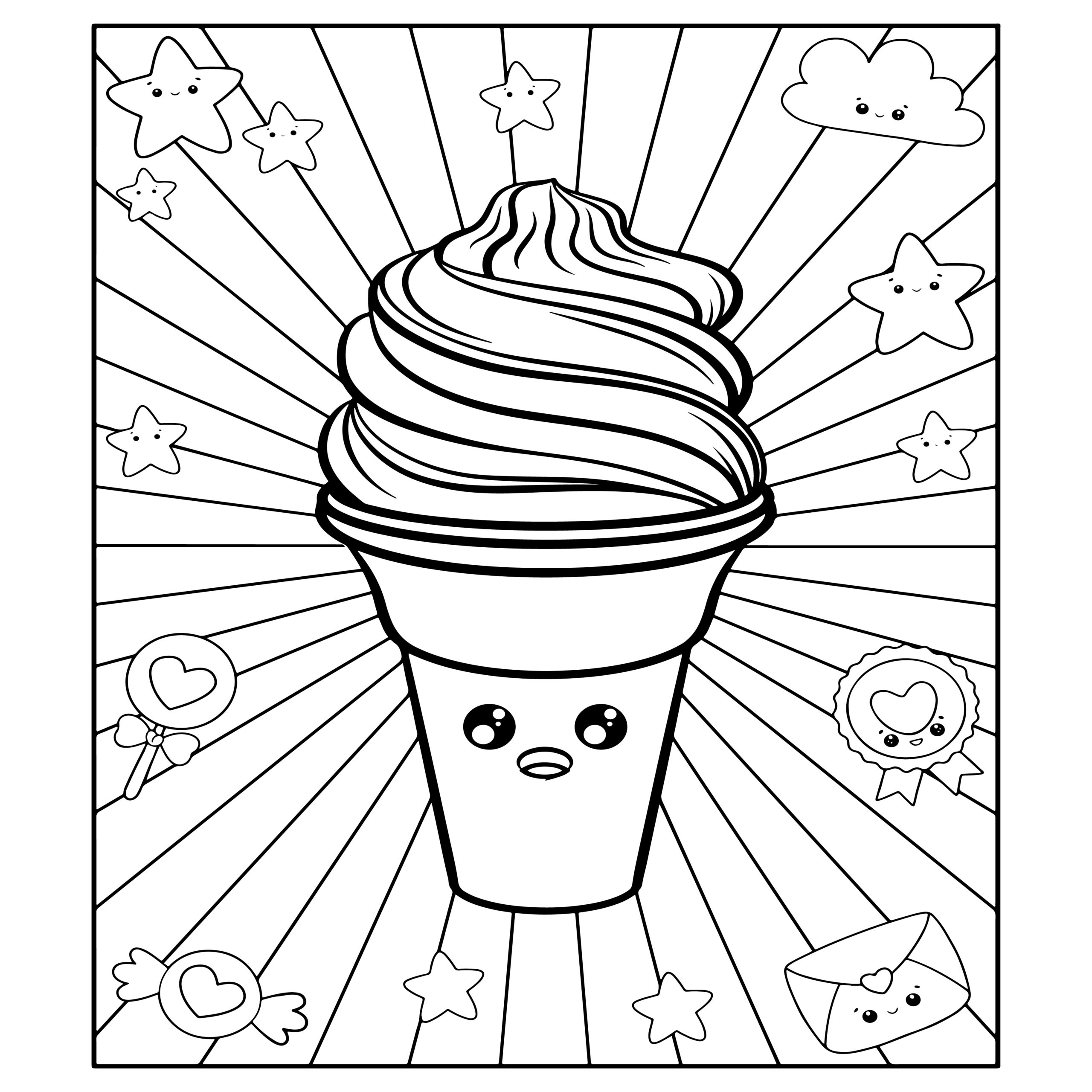 Kawaii Food Coloring Pages