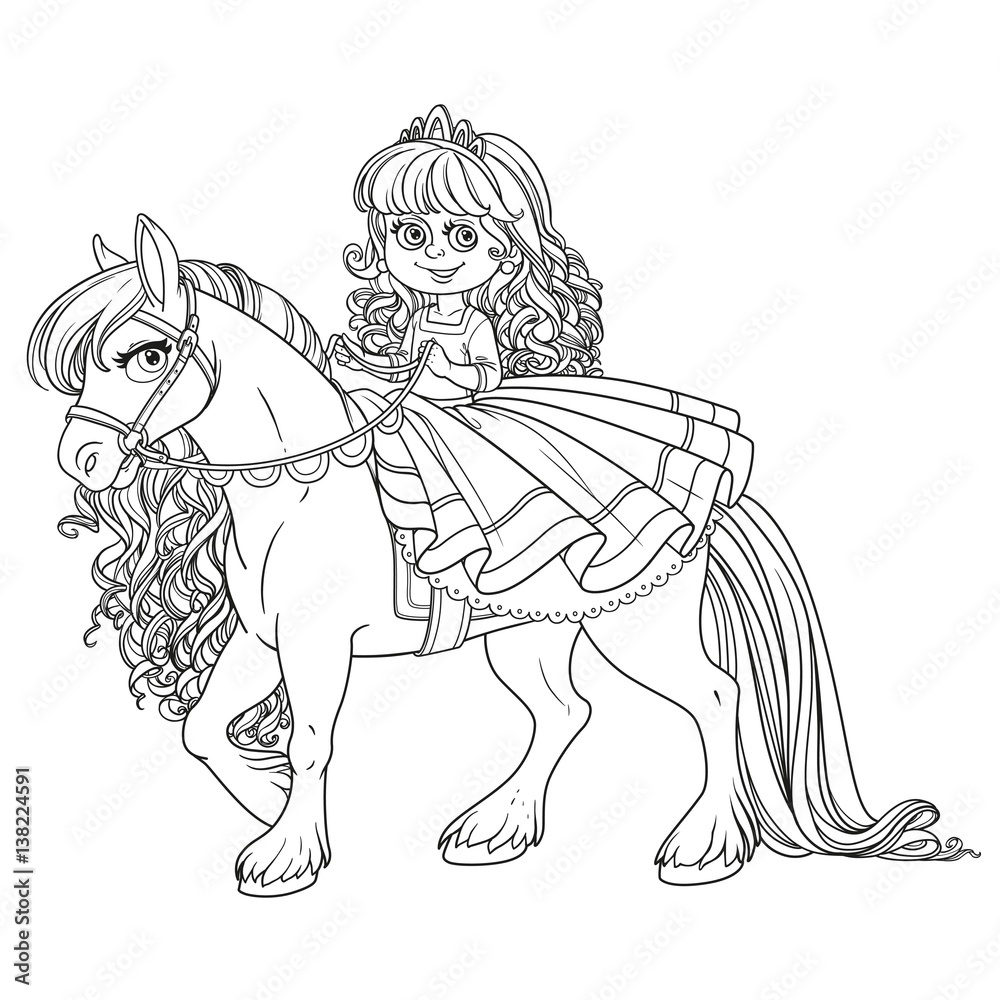 Princess Horse Coloring Pages