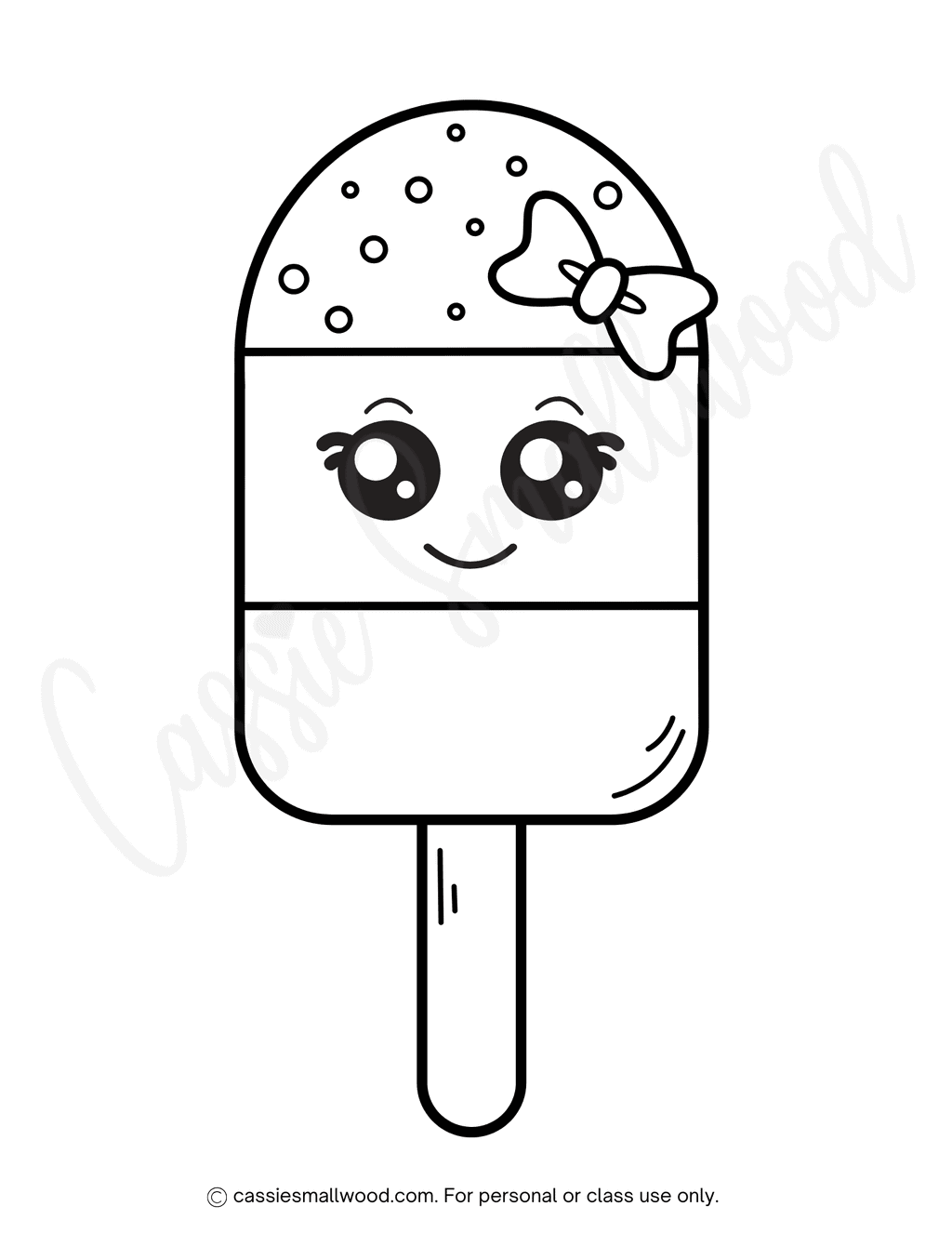 Cute Popsicle Coloring Sheet Cassie Smallwood
