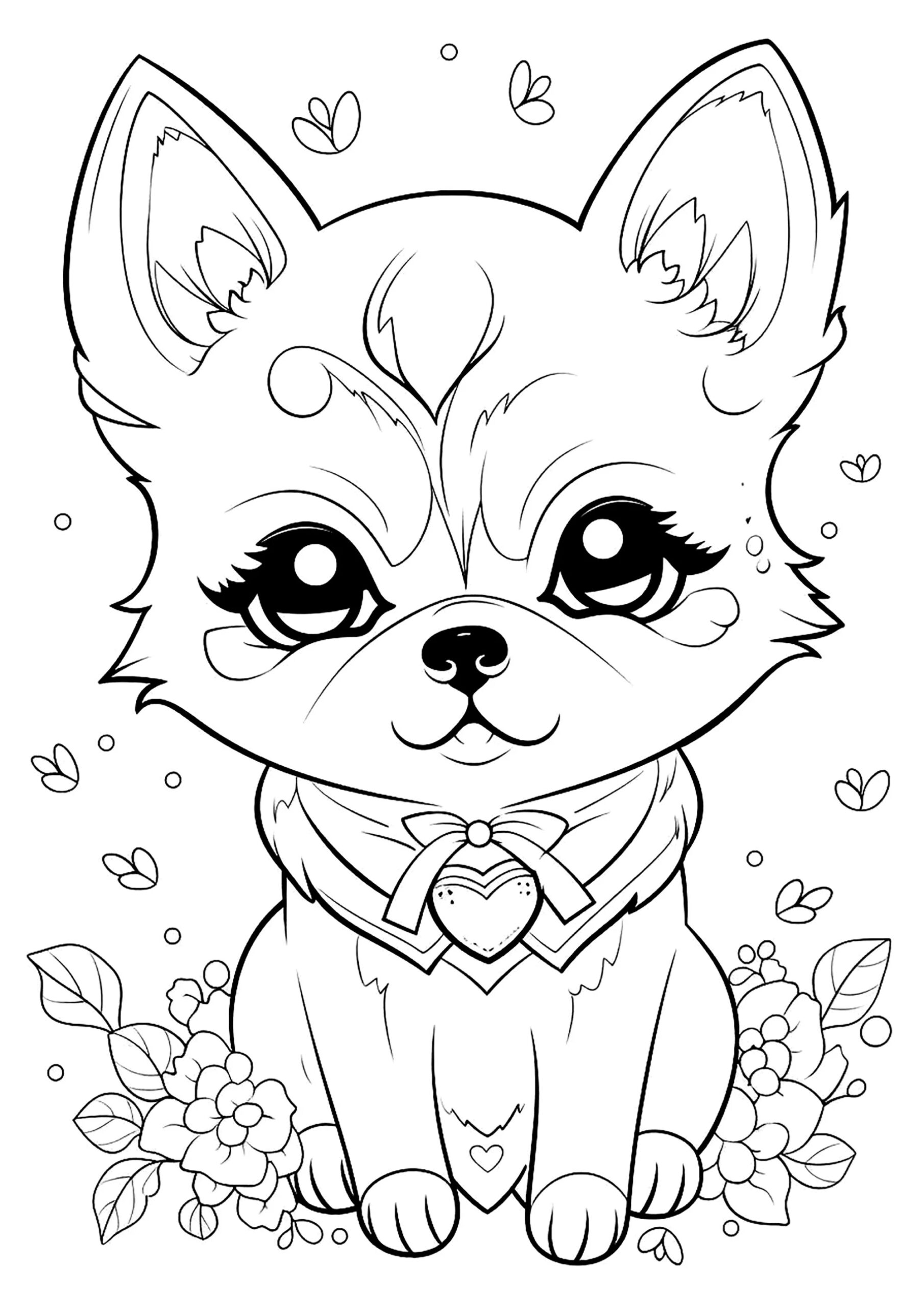 Puppy Coloring Pages For Kids