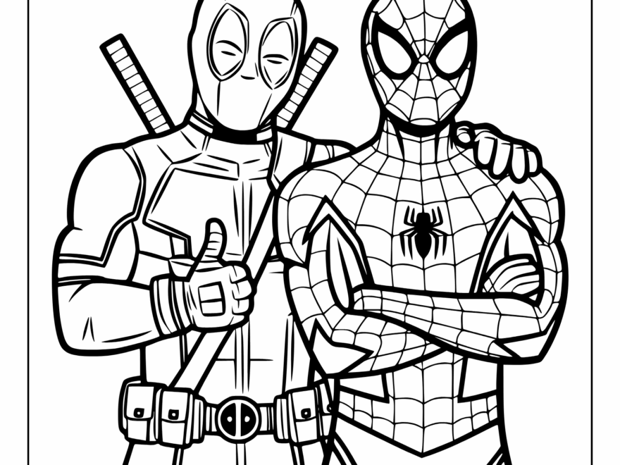 Deadpool Coloring Pages Free Printable PDFs