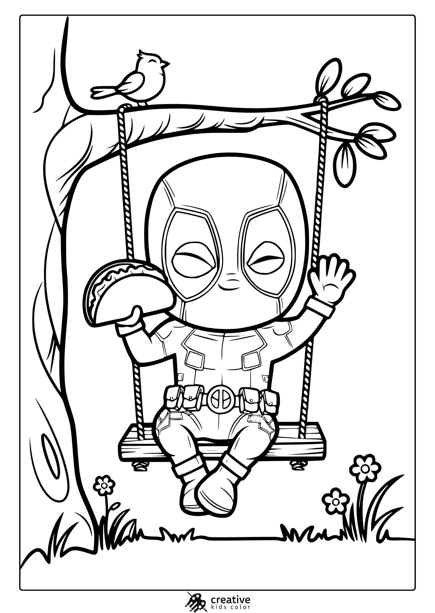 Deadpool Coloring Pages Free Printable PDFs 