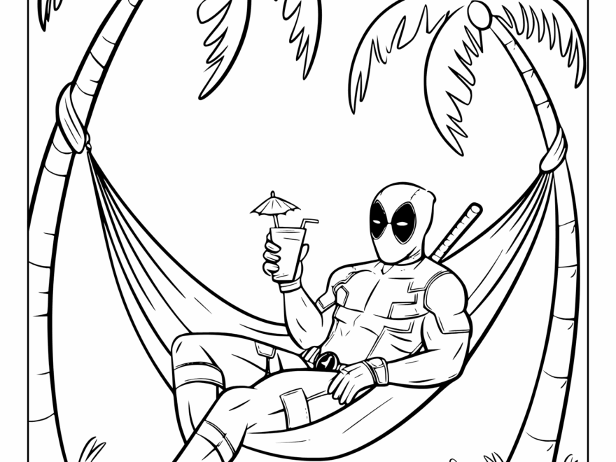 Deadpool Coloring Pages Free Printable PDFs