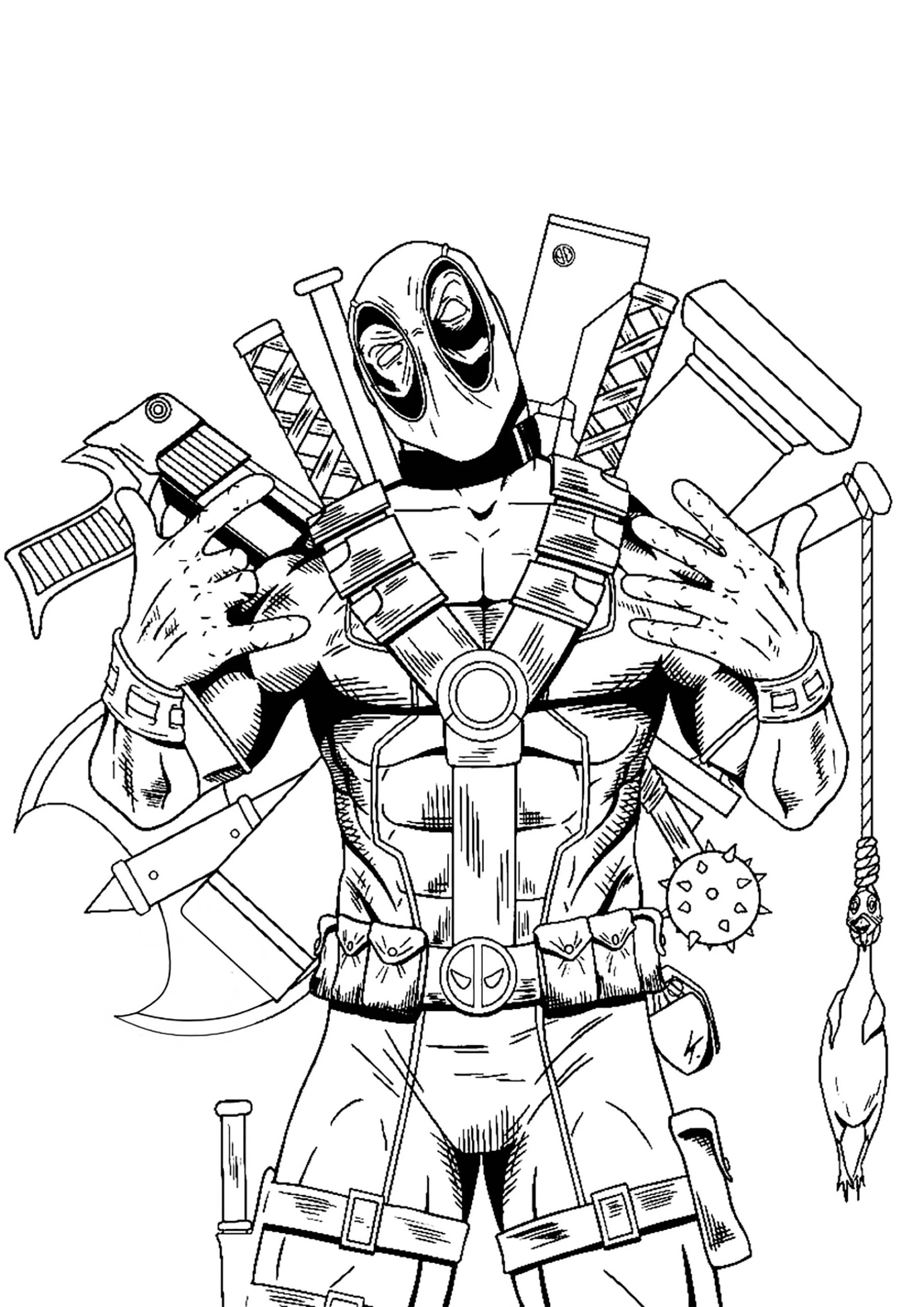 Deadpool Print Coloring Pages