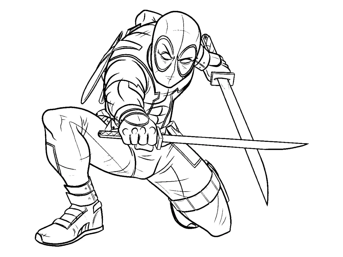 Deadpool Deadpool Coloring Pages