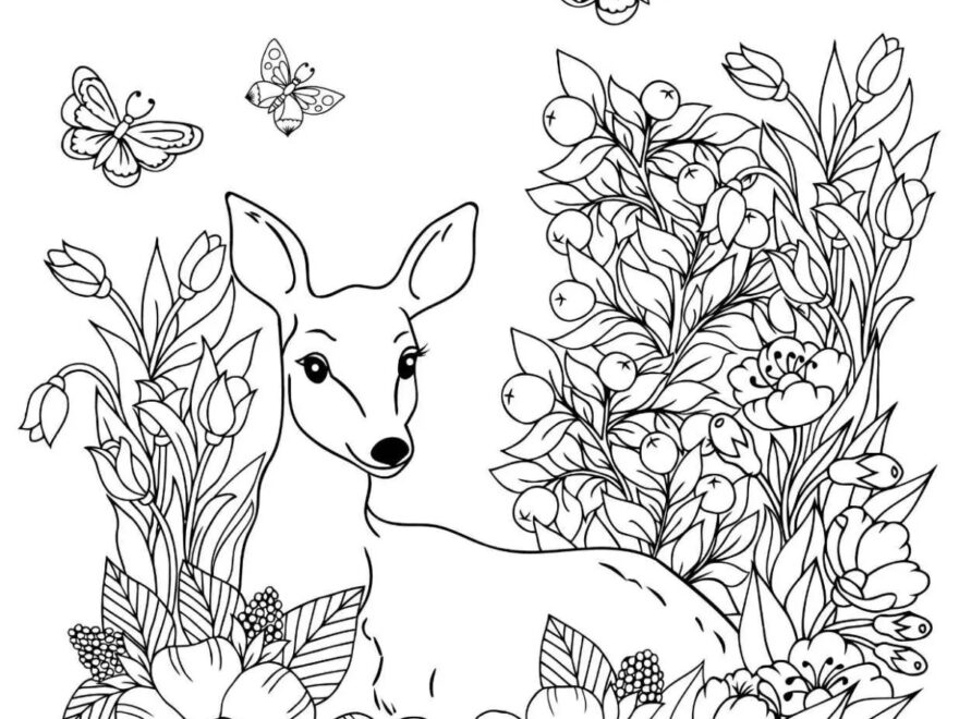 Deer Coloring Pages Free Printables For Kids And Adults Skip To My Lou