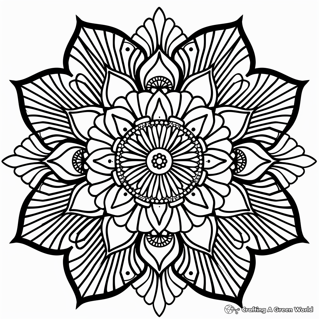Difficult Mandala Coloring Pages Free Printable 