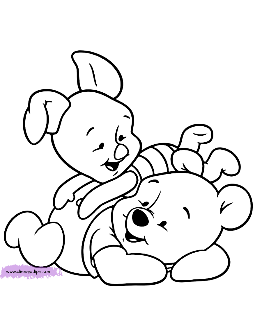 Disney Baby Pooh Coloring Pages Disneyclips