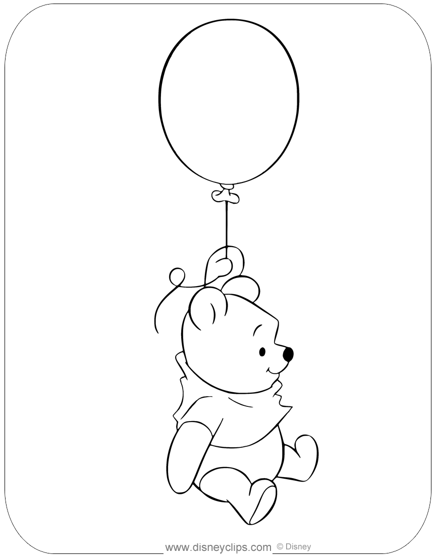 Disney Baby Pooh Coloring Pages Disneyclips