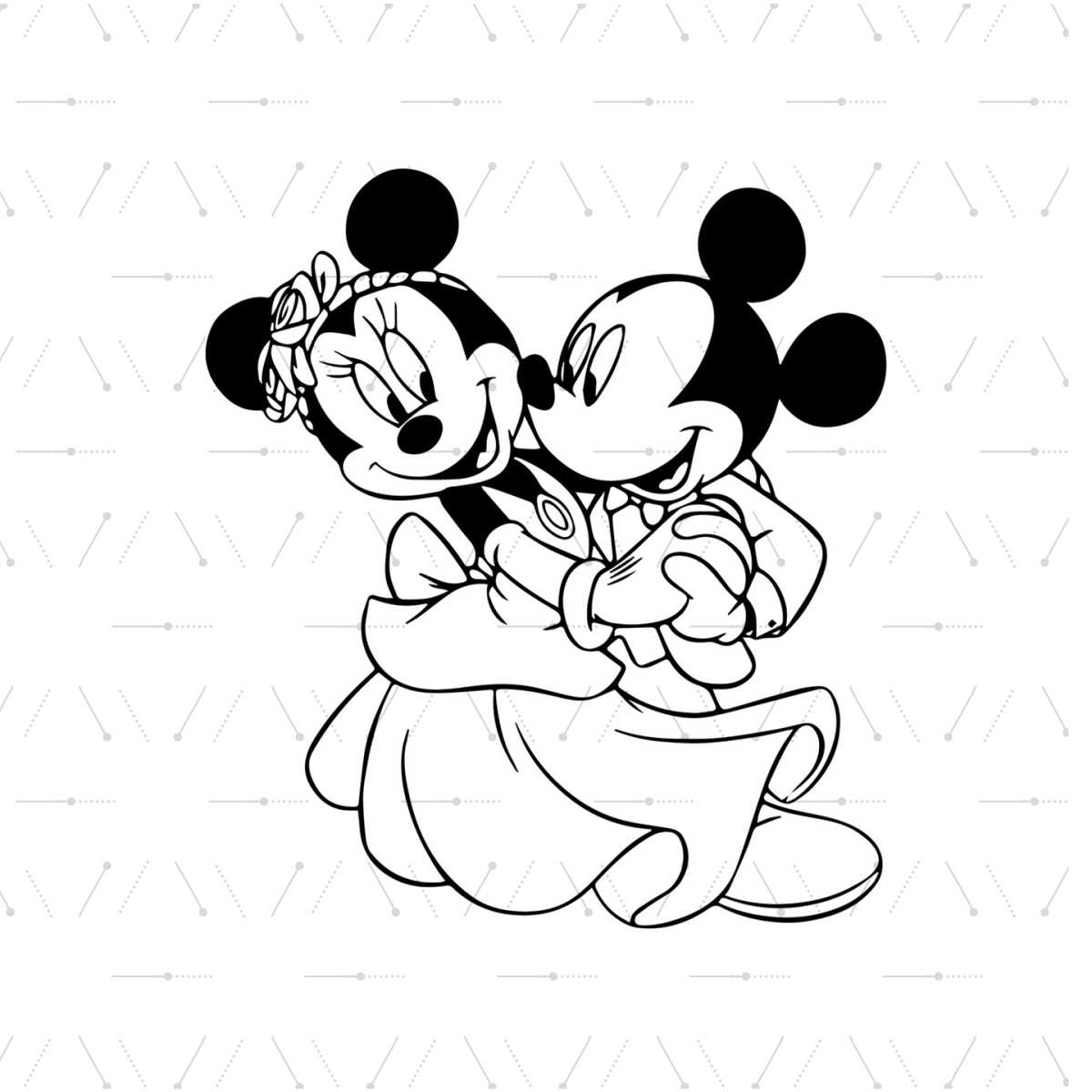 Disney Bride Minnie Groom Mickey Wedding Mouse SVG Inspire Uplift