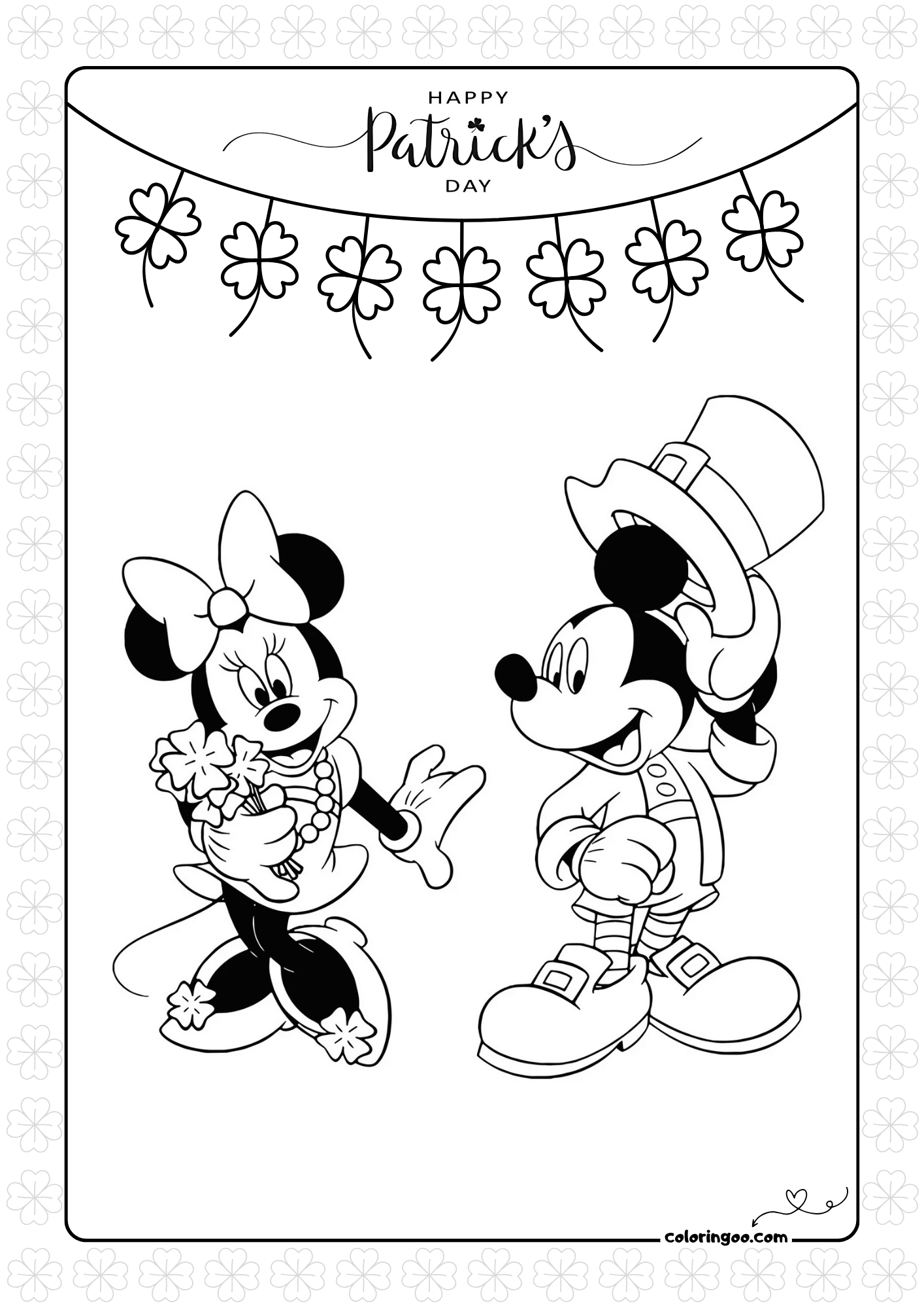 Disney Mickey Minnie Mouse St Patrick s Day