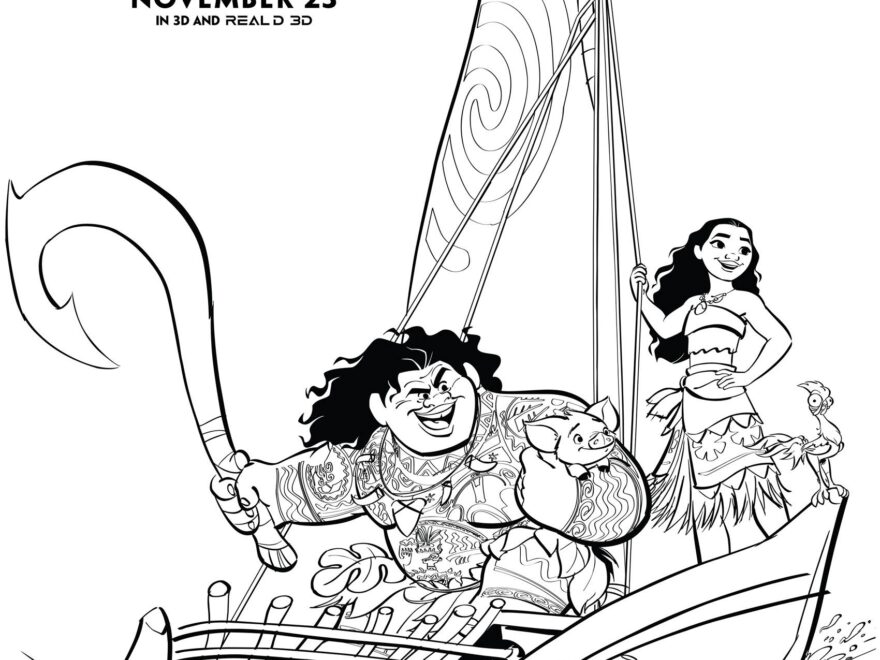 Disney Movie Moana Coloring Pages Adventures Of A Military Family Of 8