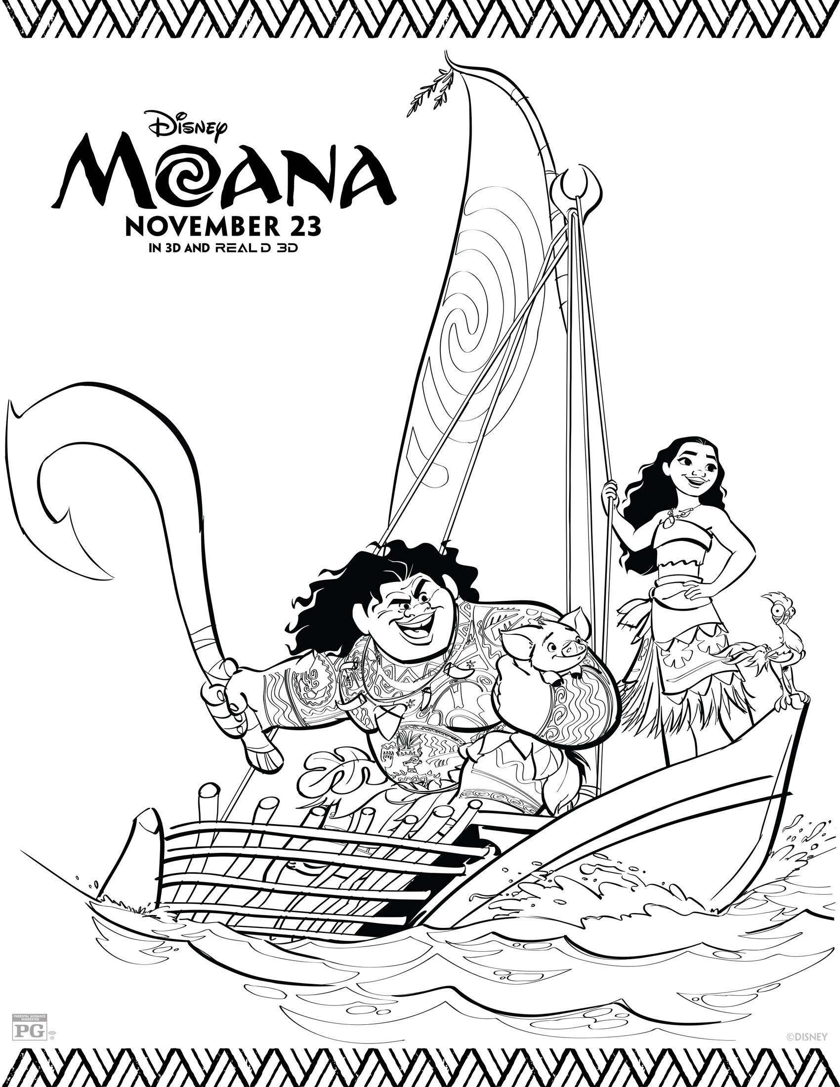 Disney Movie Moana Coloring Pages Adventures Of A Military Family Of 8