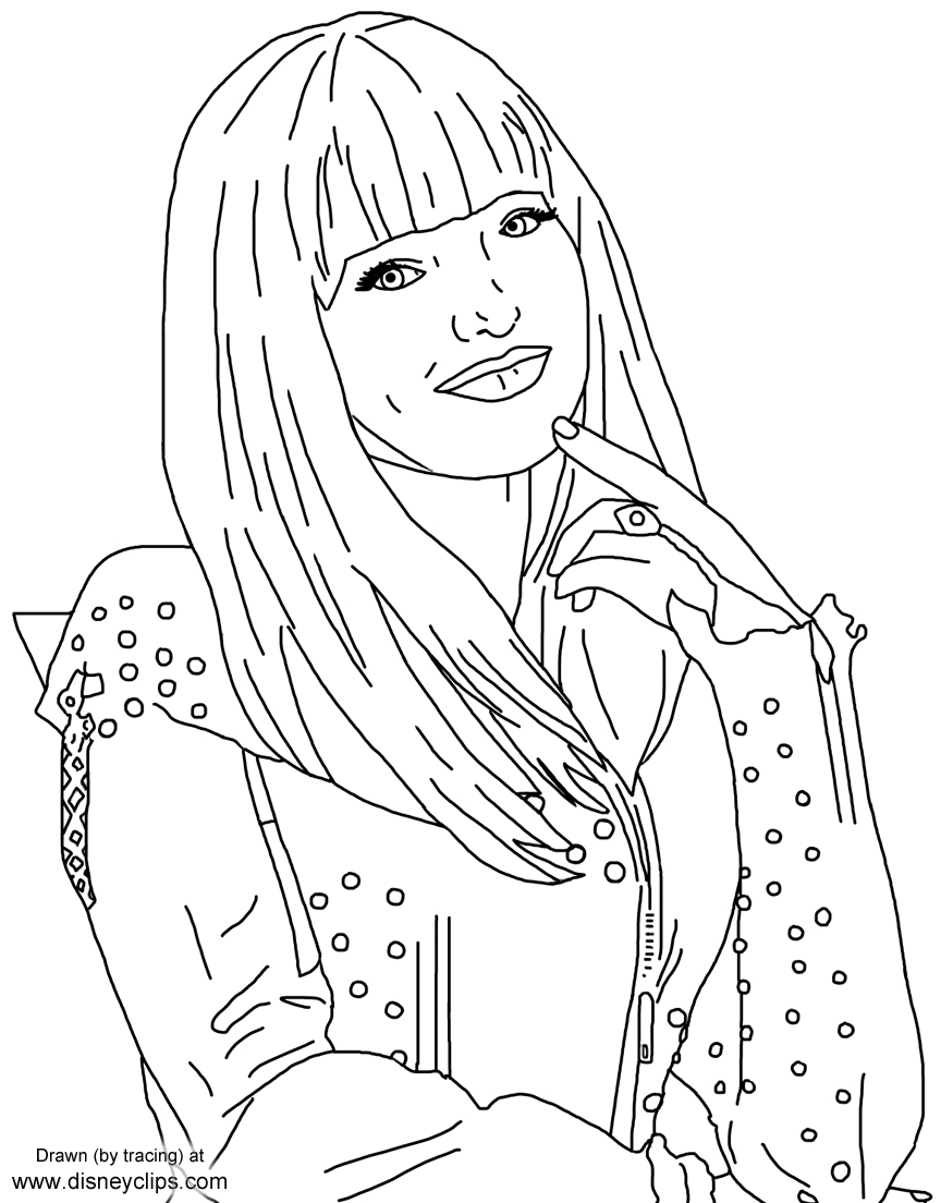 Disney s Descendants 2 Printable Coloring Pages Disneyclips