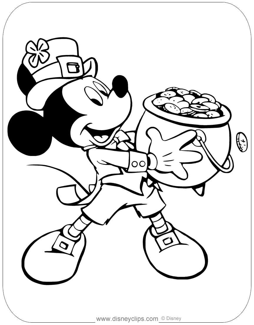 Disney Saint Patrick s Day Coloring Pages Disneyclips