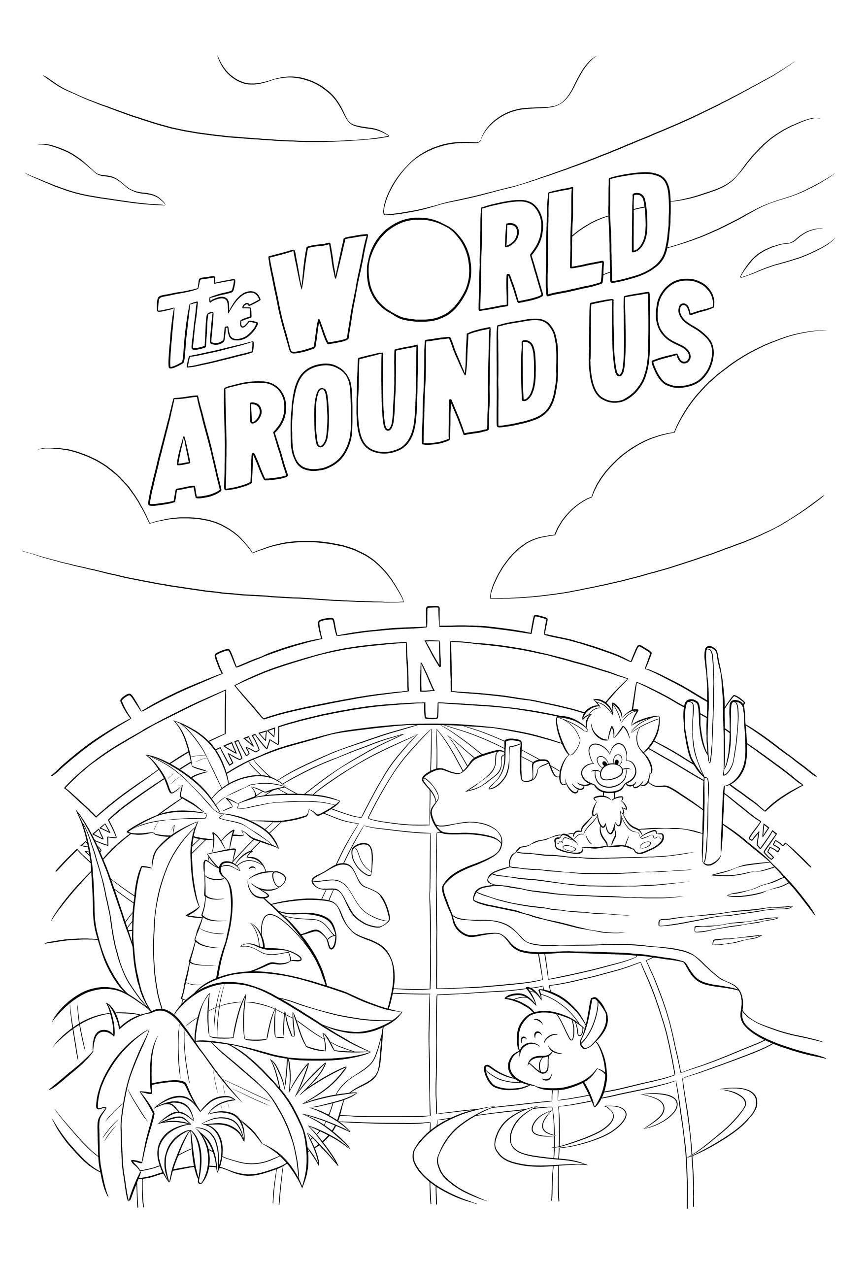 DOWNLOADABLE Celebrate Earth Month With A Disney100 Coloring Page D23
