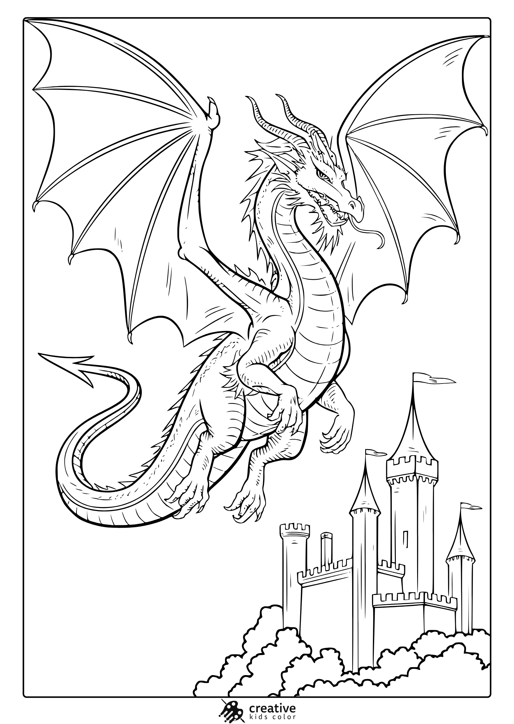 Dragon Coloring Pages 25 Free Printable PDF 