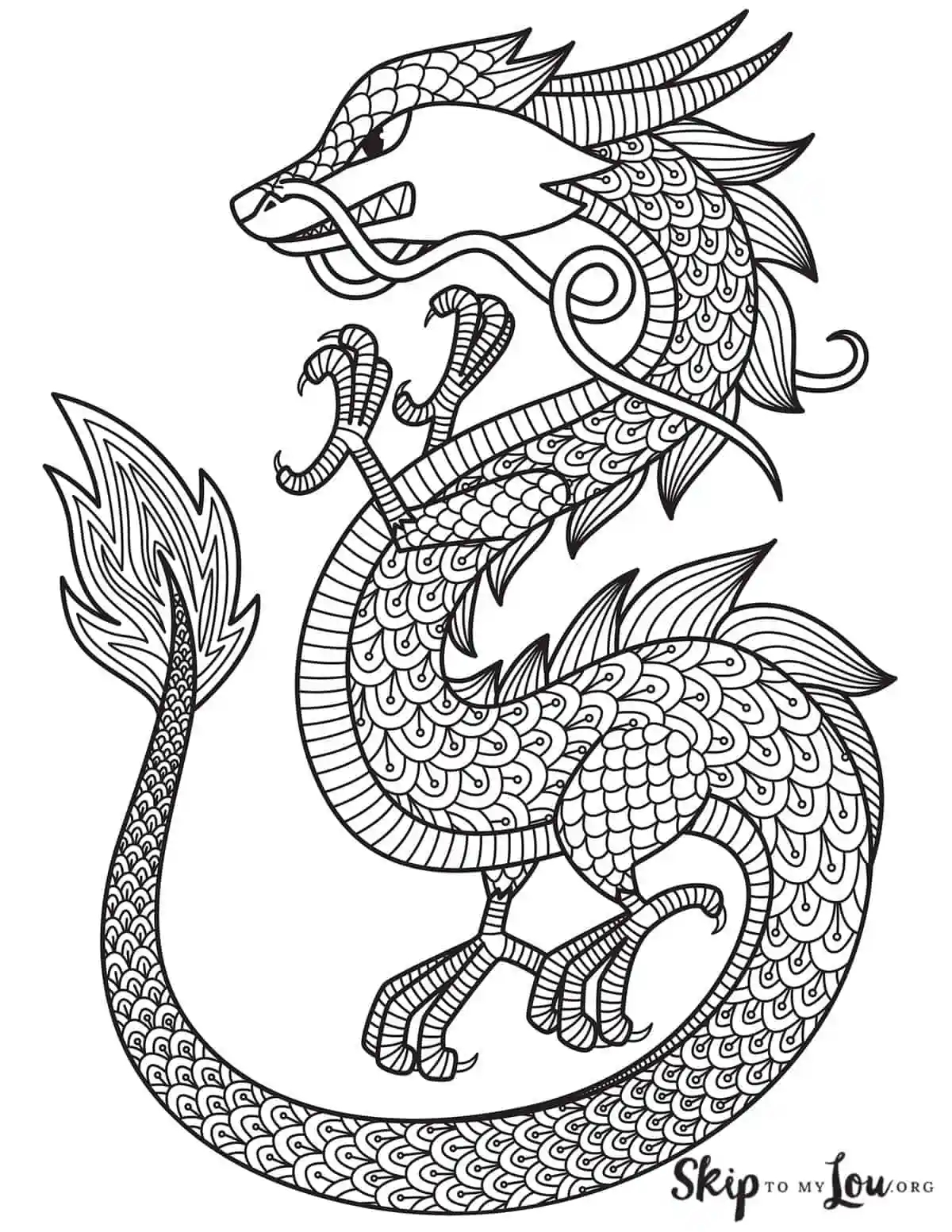 Fierce Dragon Coloring Pages