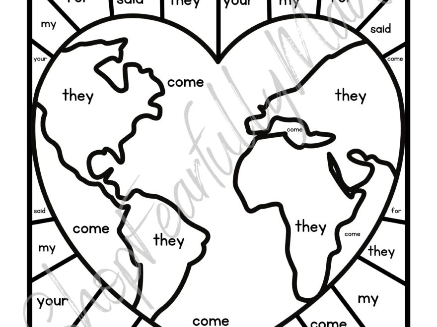 Earth Day Coloring color By Number Letter Addition Subtraction Sight Word Etsy
