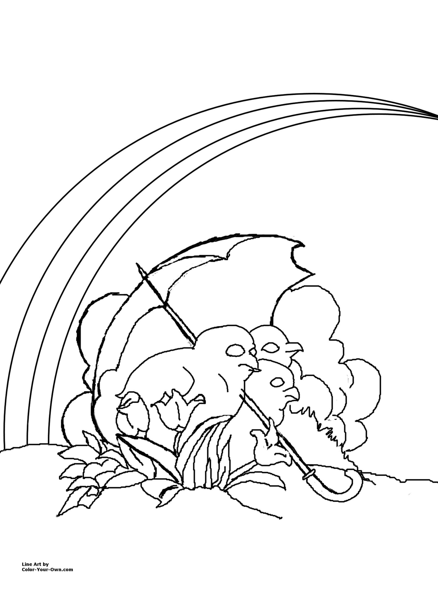 Easter Rainbow Coloring Pages