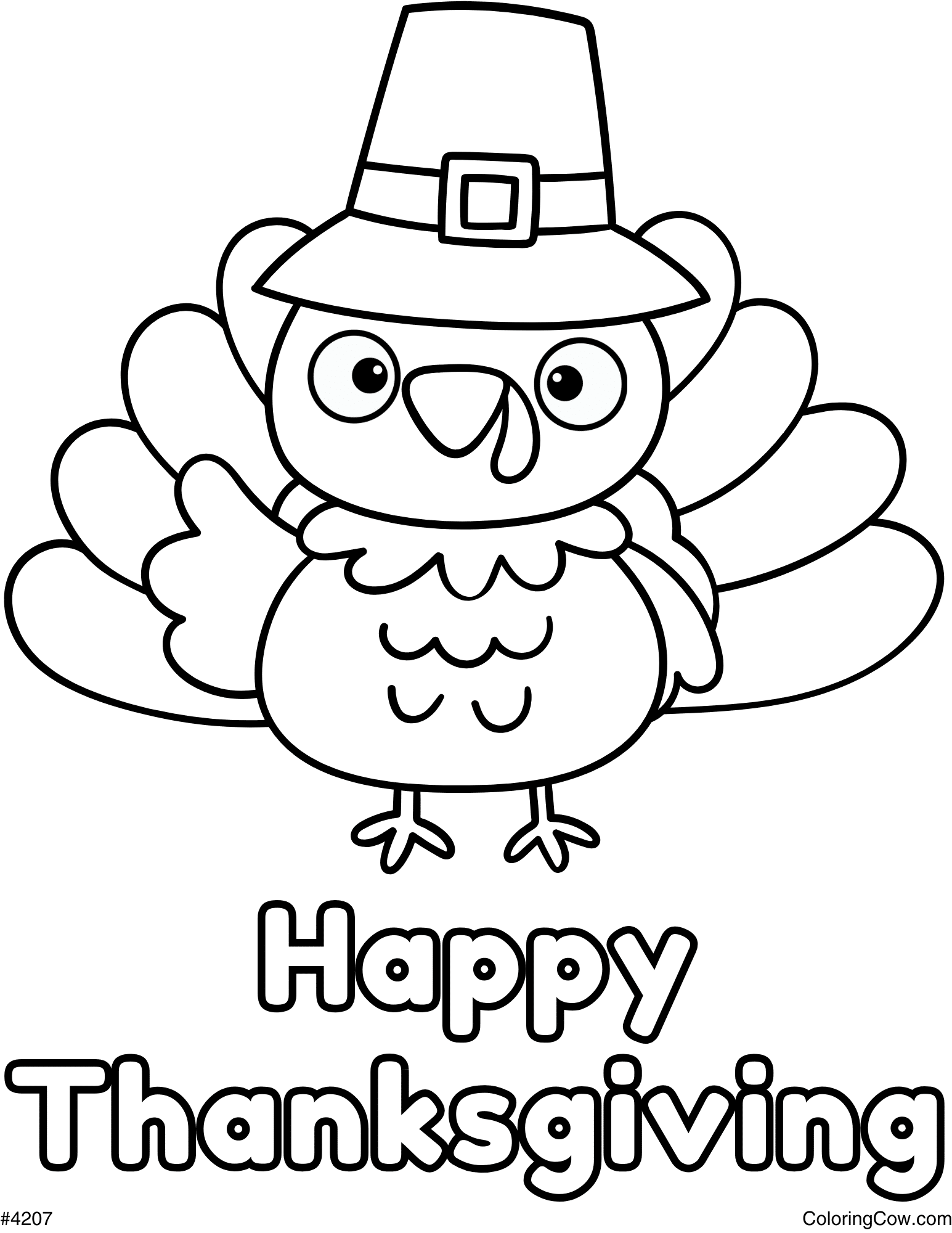 Easy Thanksgiving Coloring Page