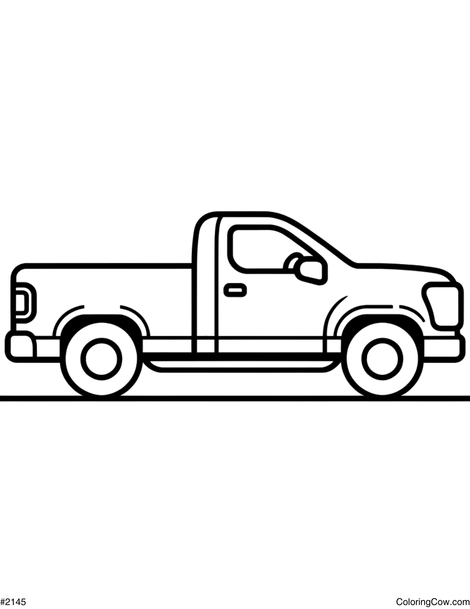 Easy Truck Coloring Page Easy Truck Coloring Page