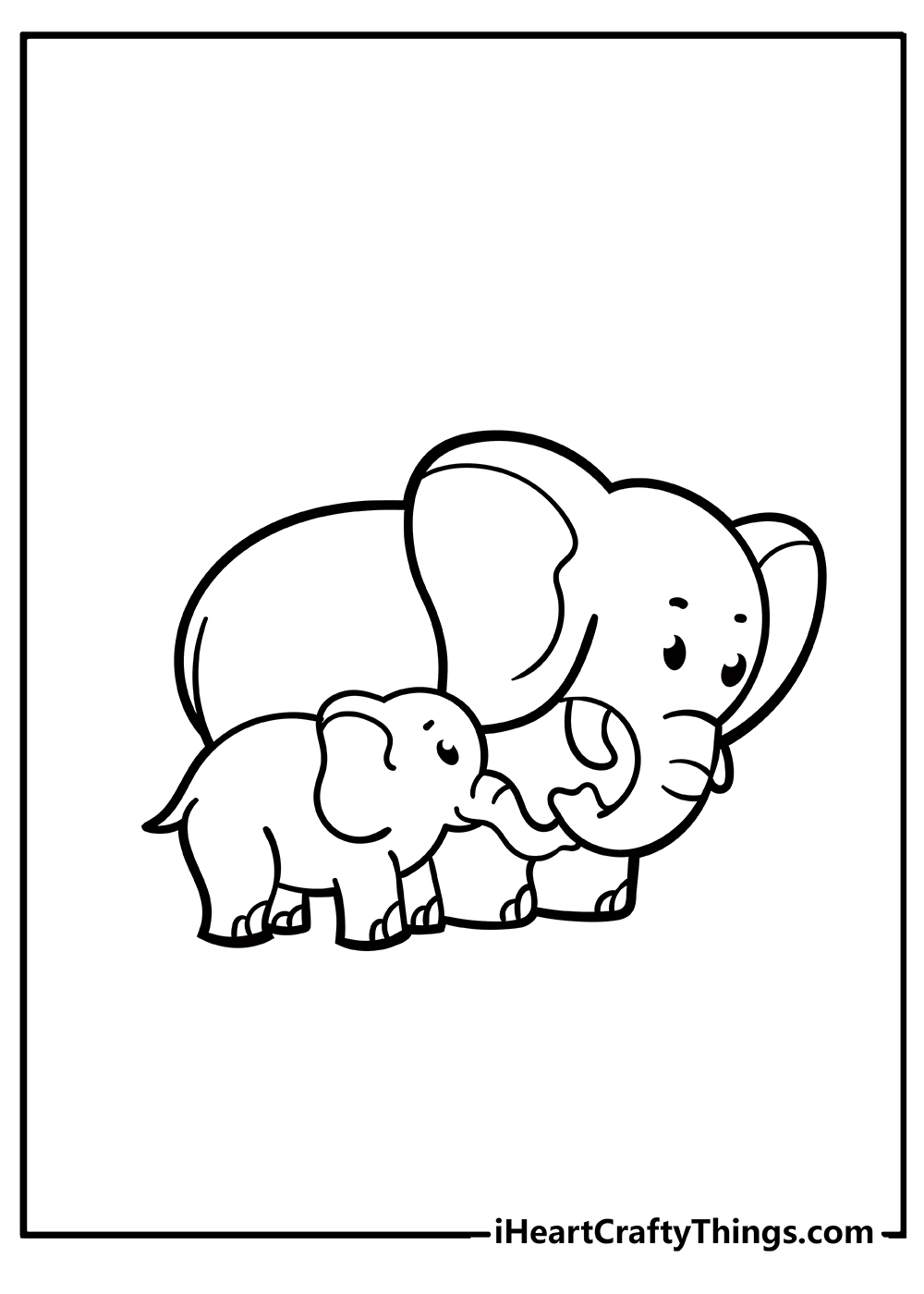 Elephant Easter Coloring Pages