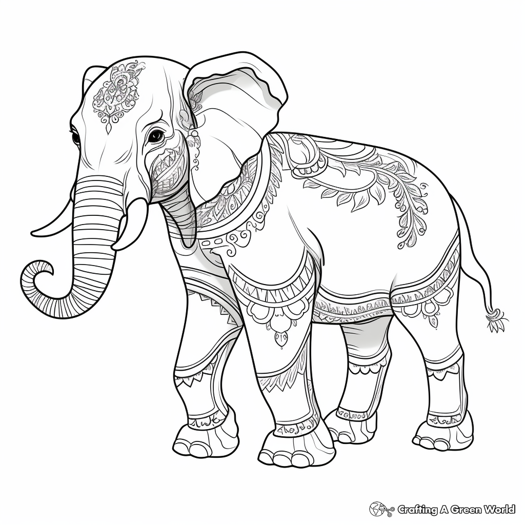 Elephant Adult Coloring Pages Printable