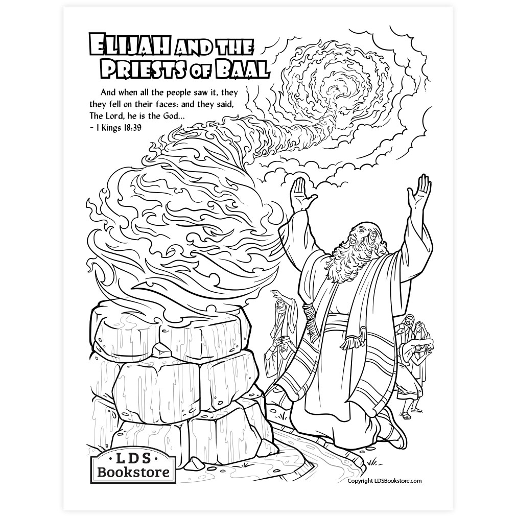 Elijah And The Priests Of Baal Coloring Page Printable