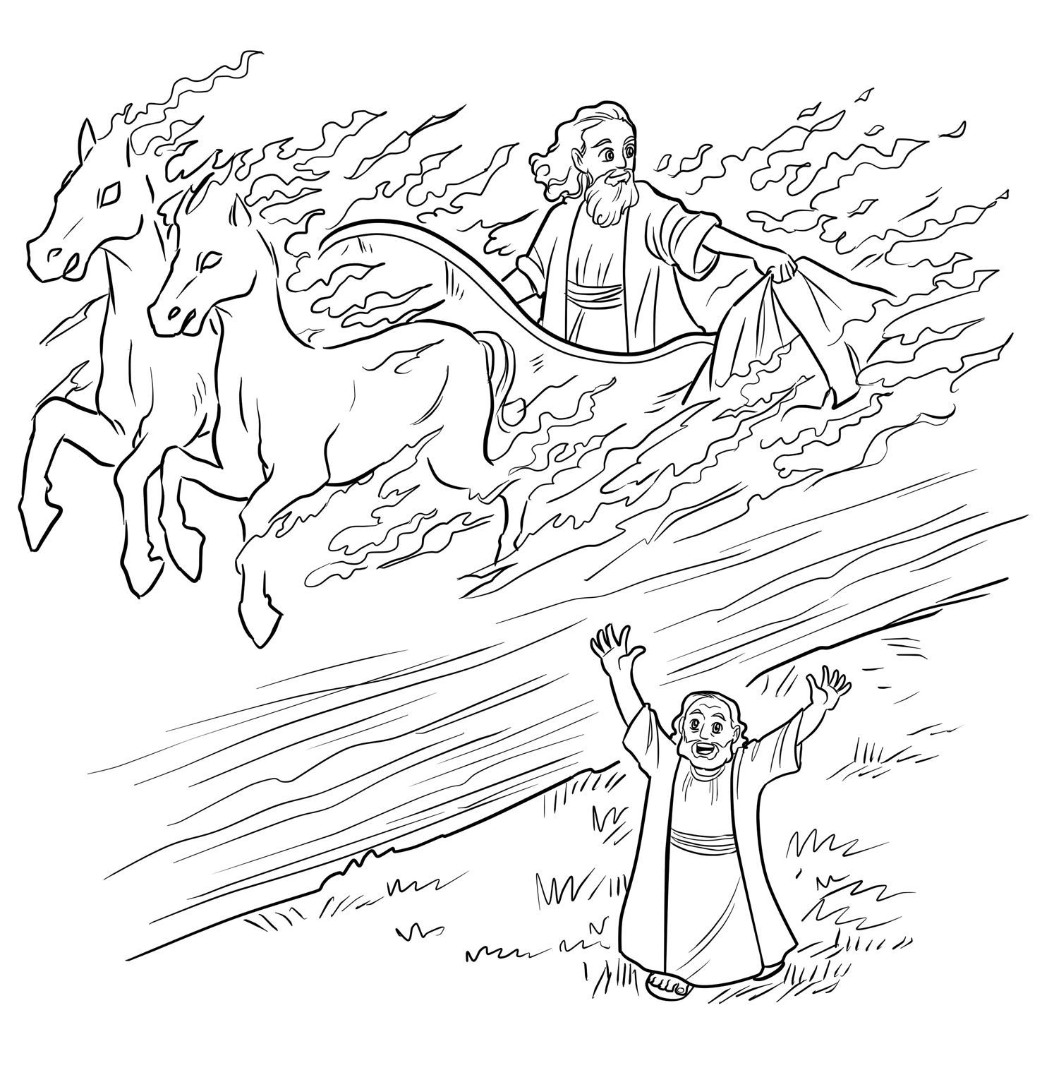 Elijah Bible Coloring Pages