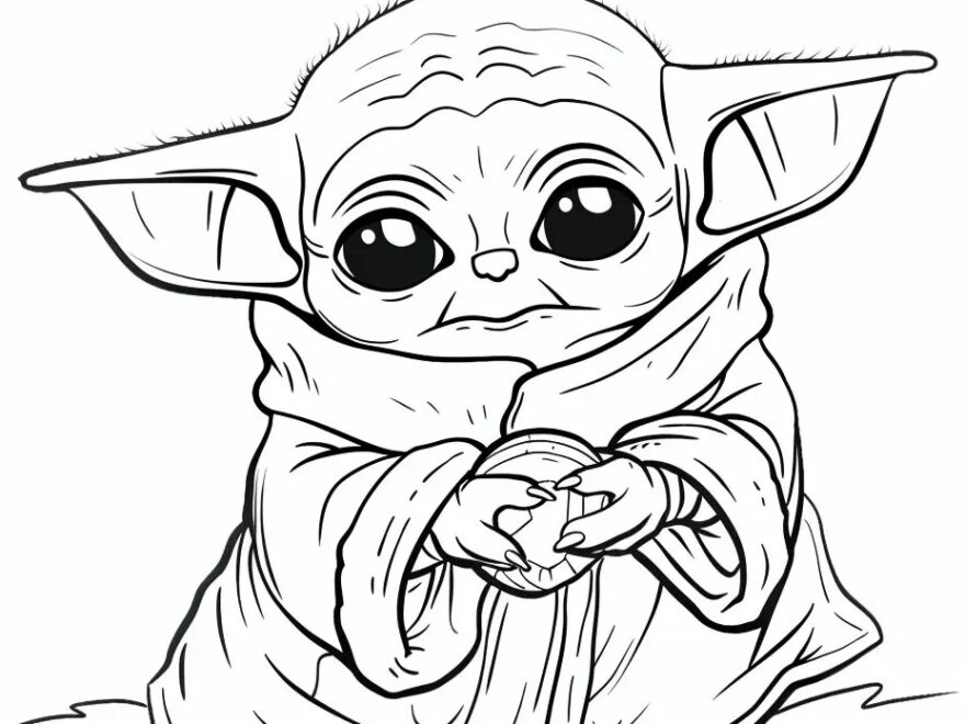 Embrace The Cuteness Over 100 Baby Yoda Coloring Pages Printable Digital Download Etsy