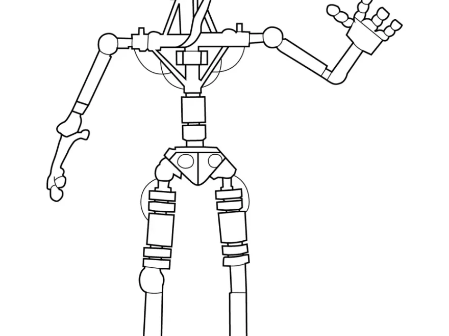 Endo 01 FNAF Coloring Page For Kids Free Five Nights At Freddy s Printable Coloring Pages Online For Kids ColoringPages101 Coloring Pages For Kids