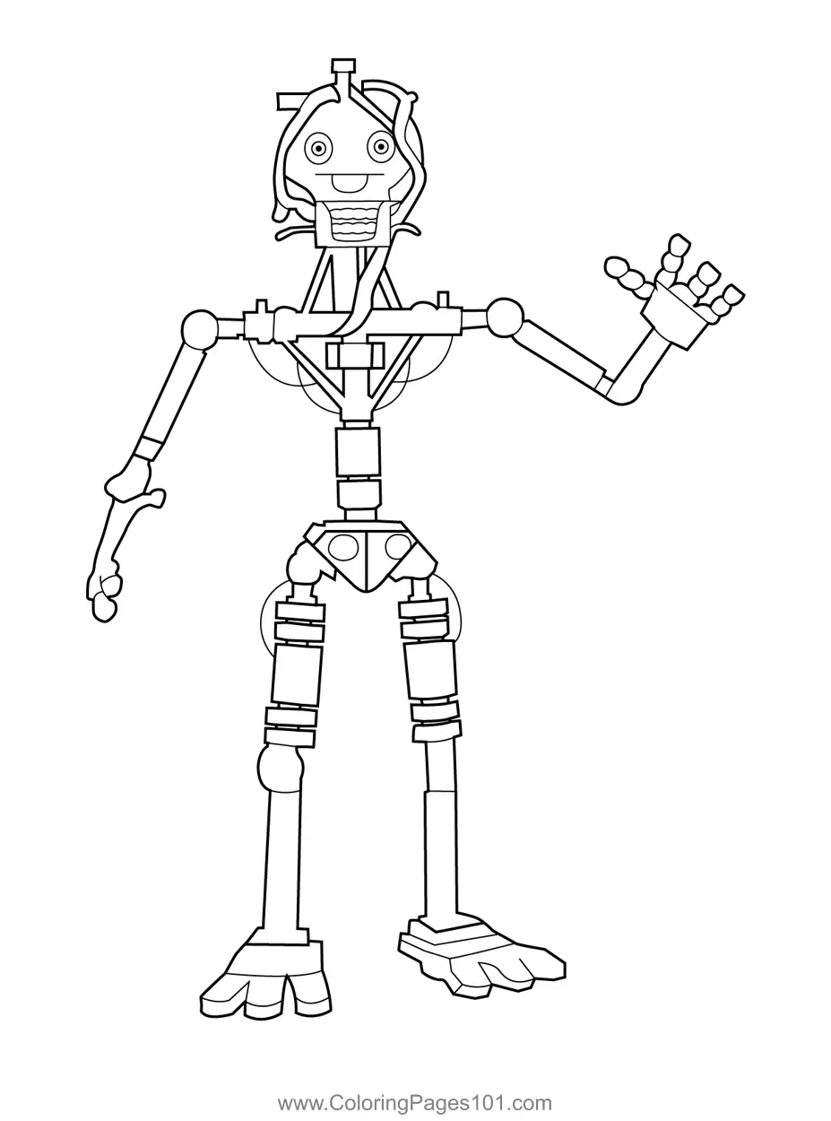Endo 01 FNAF Coloring Page For Kids Free Five Nights At Freddy s Printable Coloring Pages Online For Kids ColoringPages101 Coloring Pages For Kids